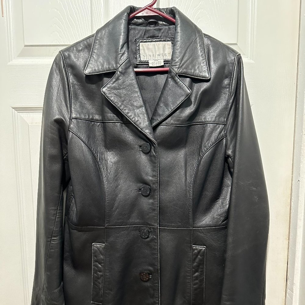 Nine West Black Leather Jacket
